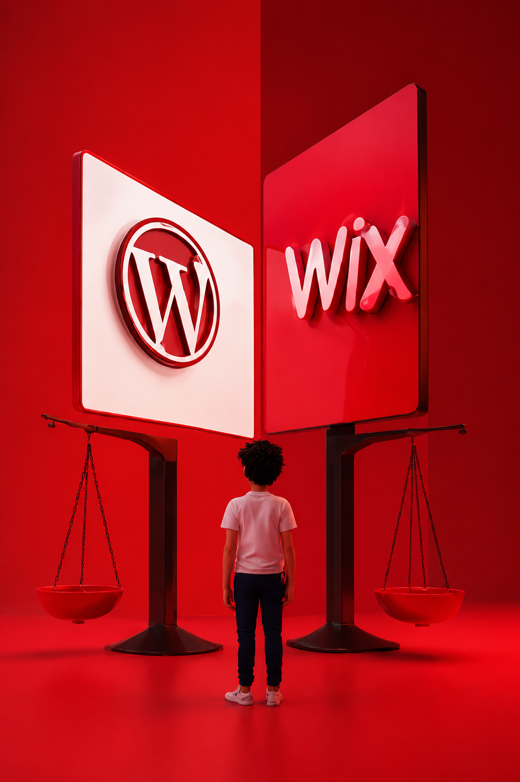 Comparison of Wix vs WordPress for SEO, showcasing website performance, customization, SEO features, and the best platform for improving search engine rankings.