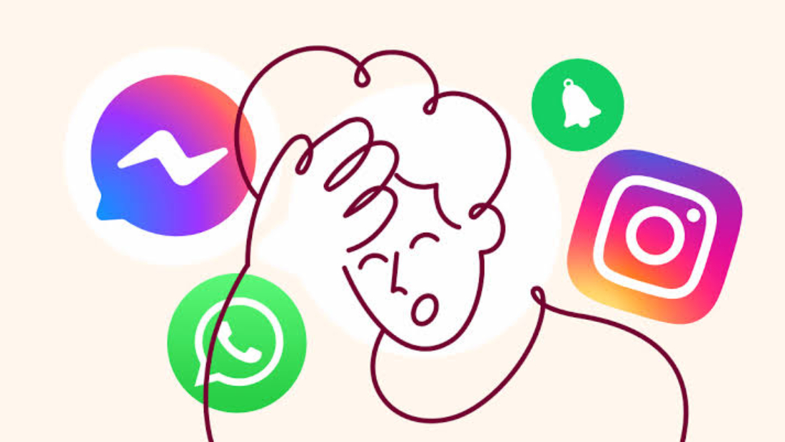 Digital marketing illustration showing social media marketing mistakes and best practices for business growth.