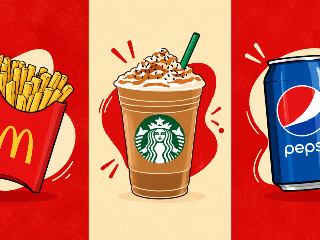 McDonald's, Starbucks and Pepsi using the same social media trend to promote their brands